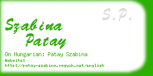 szabina patay business card